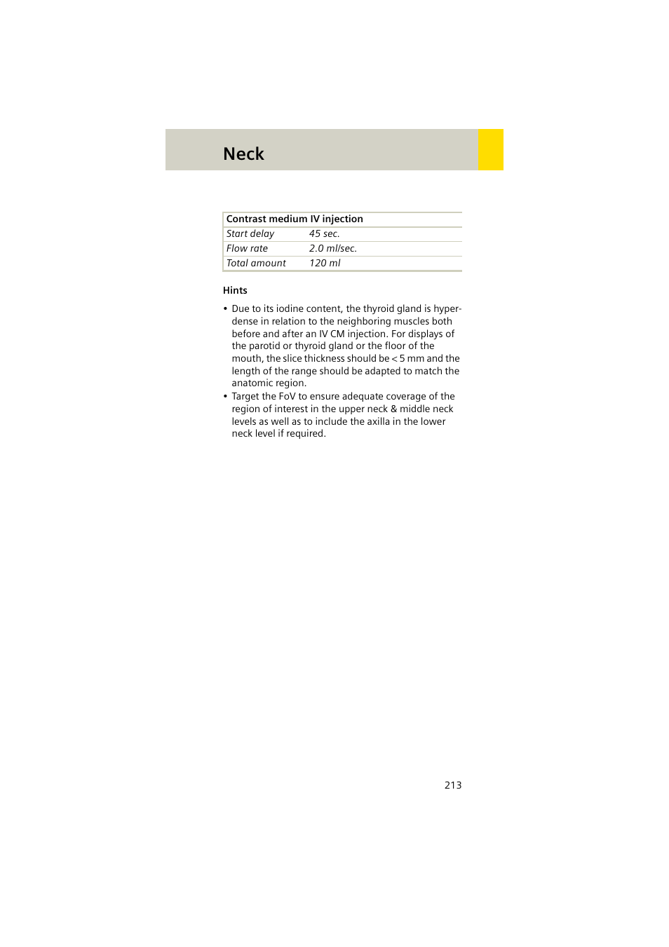 Neck | Siemens EMOTION 16-Jun User Manual | Page 213 / 590