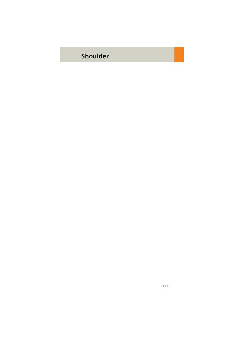 Shoulder | Siemens EMOTION 16-Jun User Manual | Page 223 / 590