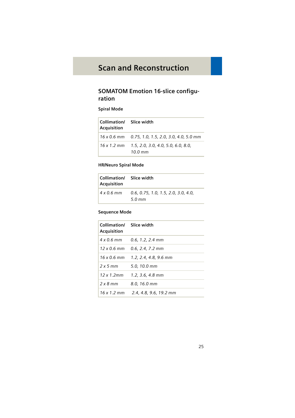 Somatom emotion 16-slice configuration, Scan and reconstruction, Somatom emotion 16-slice configu- ration | Siemens EMOTION 16-Jun User Manual | Page 25 / 590