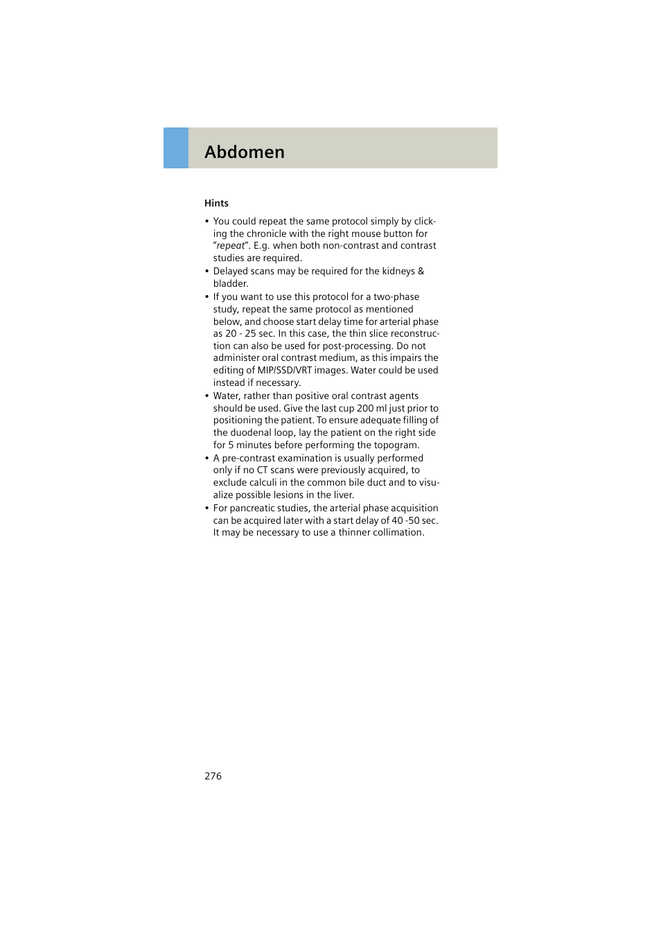 Abdomen | Siemens EMOTION 16-Jun User Manual | Page 276 / 590