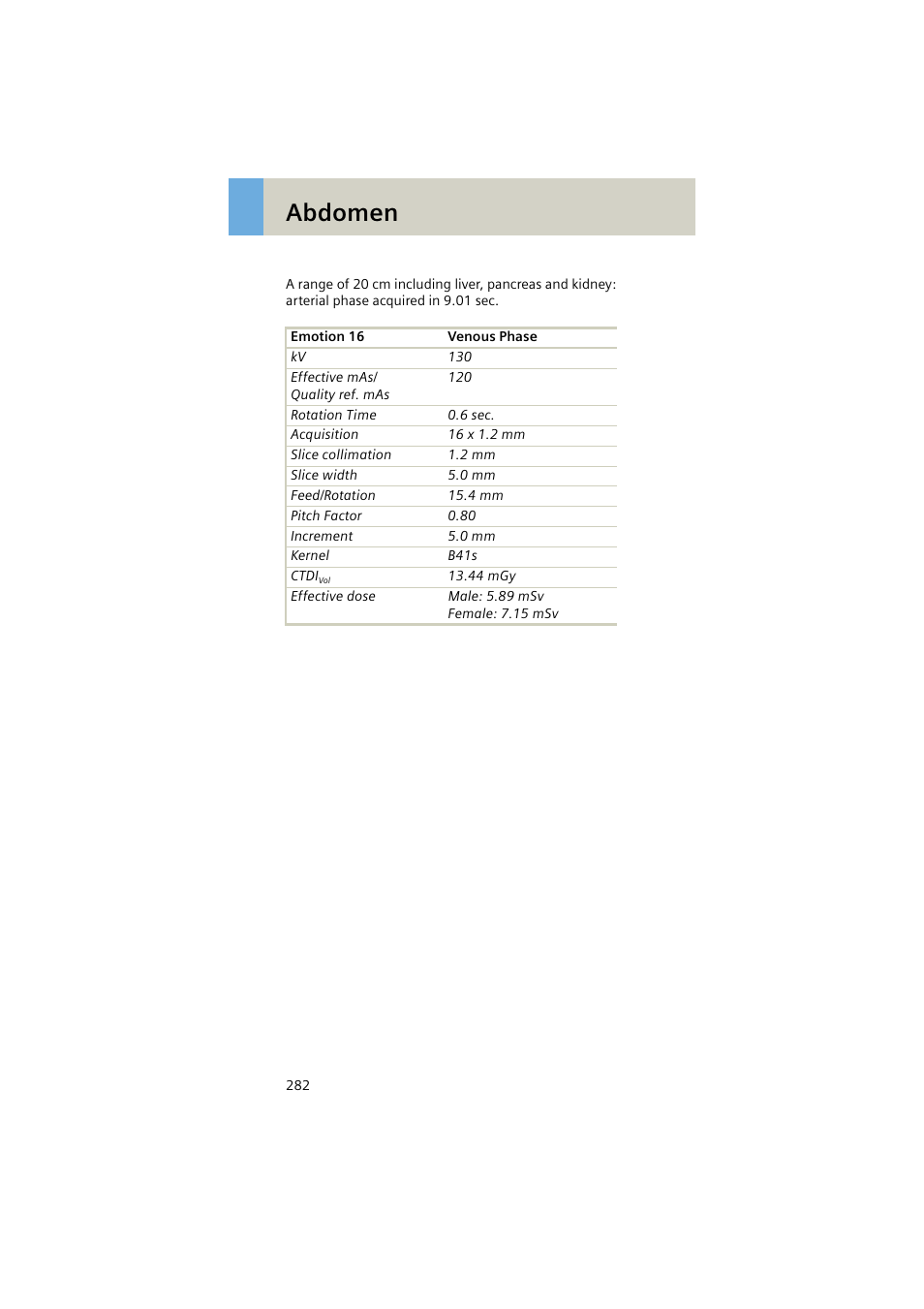 Abdomen | Siemens EMOTION 16-Jun User Manual | Page 282 / 590