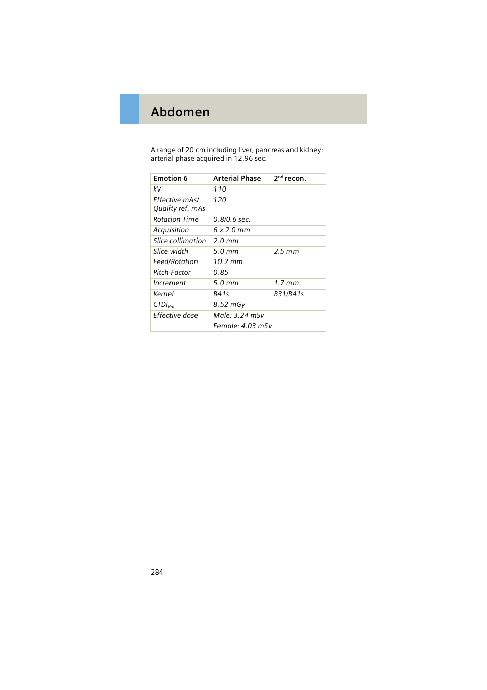 Abdomen | Siemens EMOTION 16-Jun User Manual | Page 284 / 590