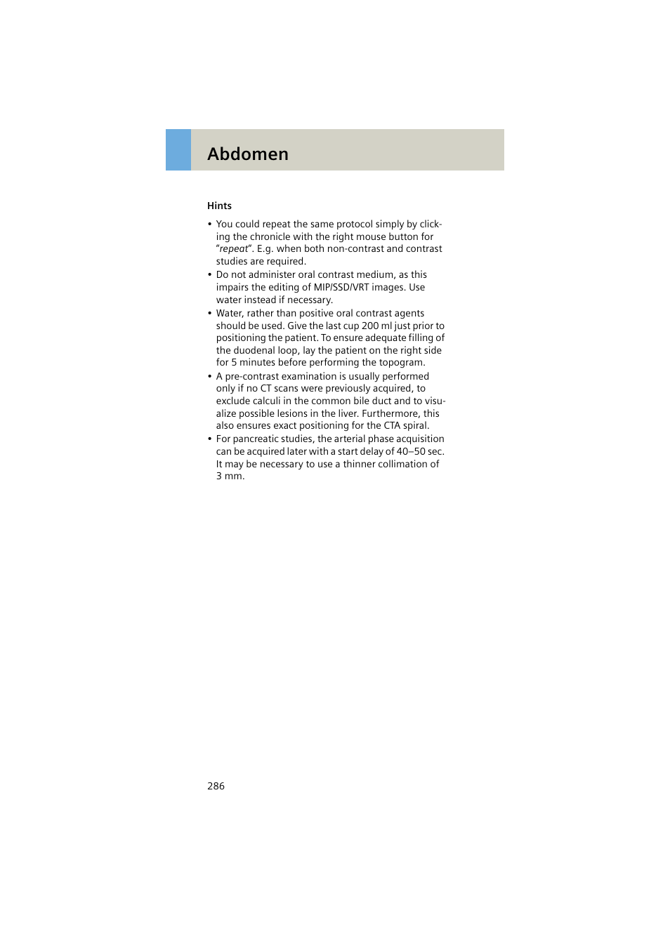 Abdomen | Siemens EMOTION 16-Jun User Manual | Page 286 / 590