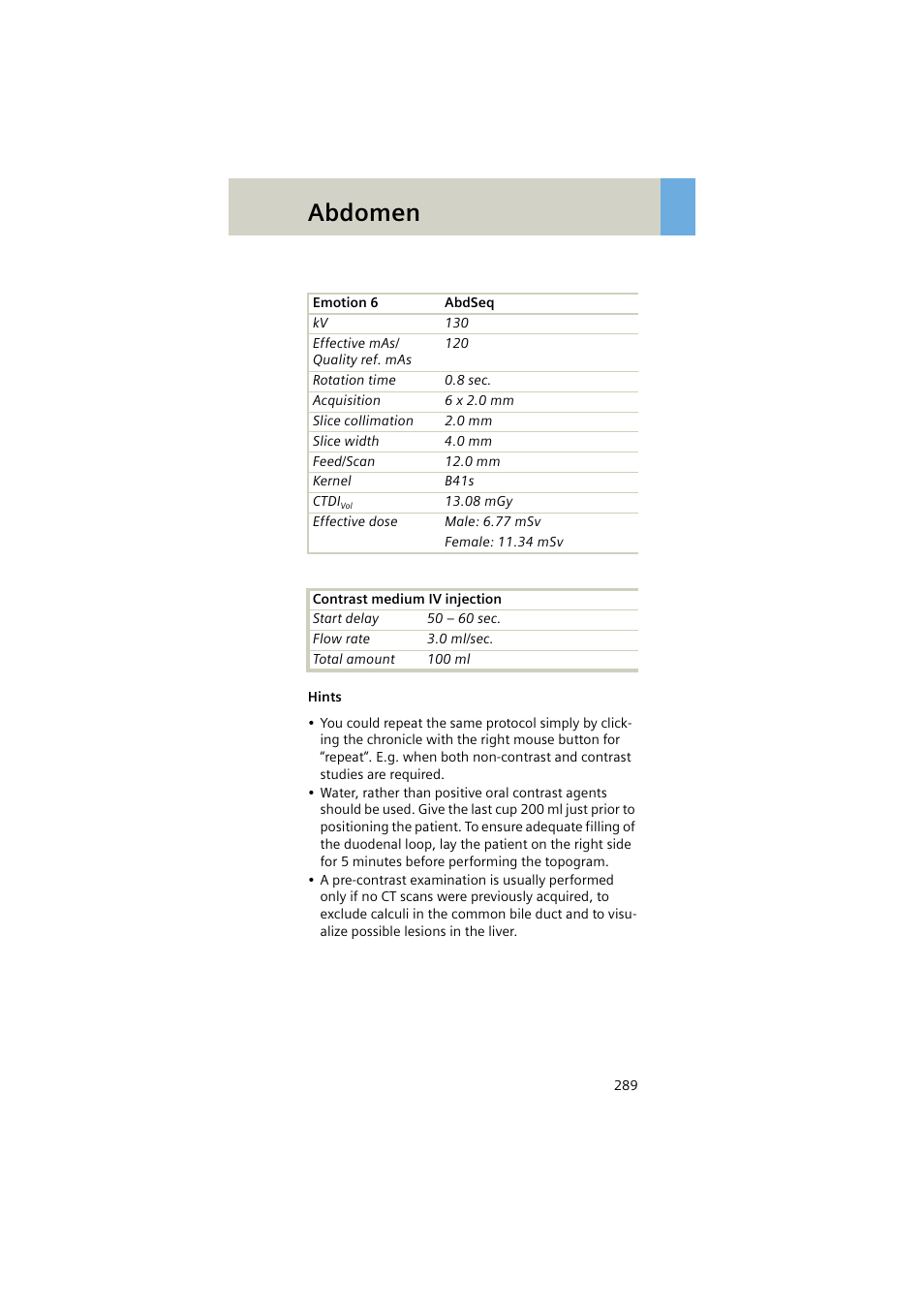 Abdomen | Siemens EMOTION 16-Jun User Manual | Page 289 / 590