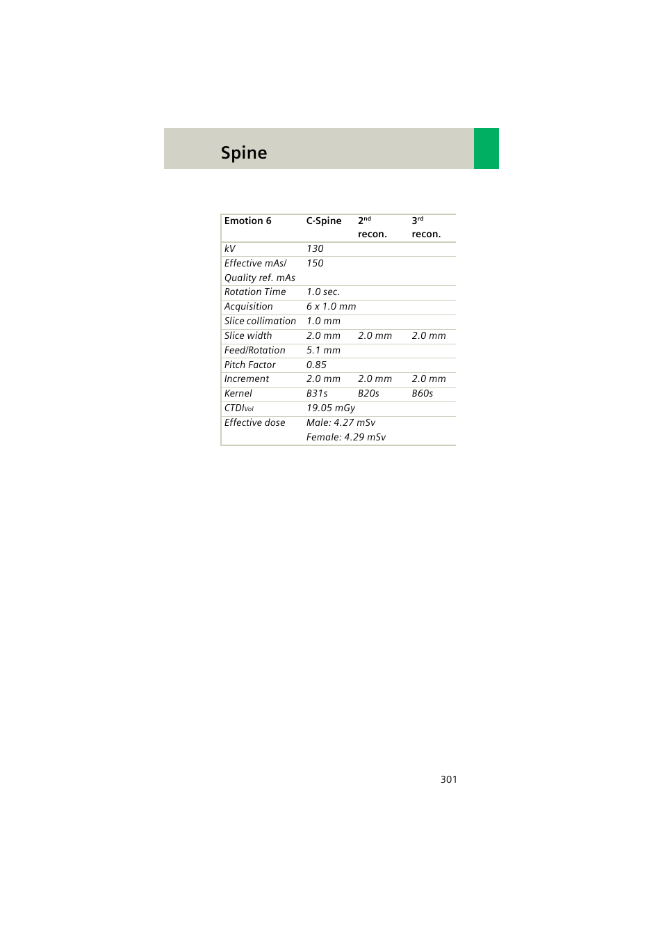 Spine | Siemens EMOTION 16-Jun User Manual | Page 301 / 590