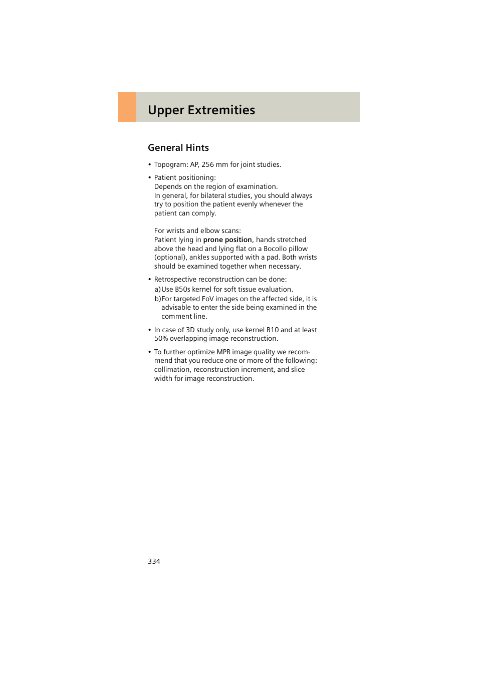 General hints, Upper extremities | Siemens EMOTION 16-Jun User Manual | Page 334 / 590