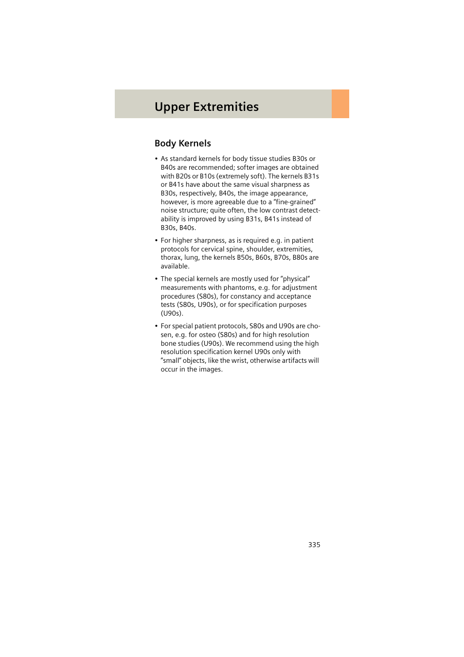 Body kernels, Upper extremities | Siemens EMOTION 16-Jun User Manual | Page 335 / 590