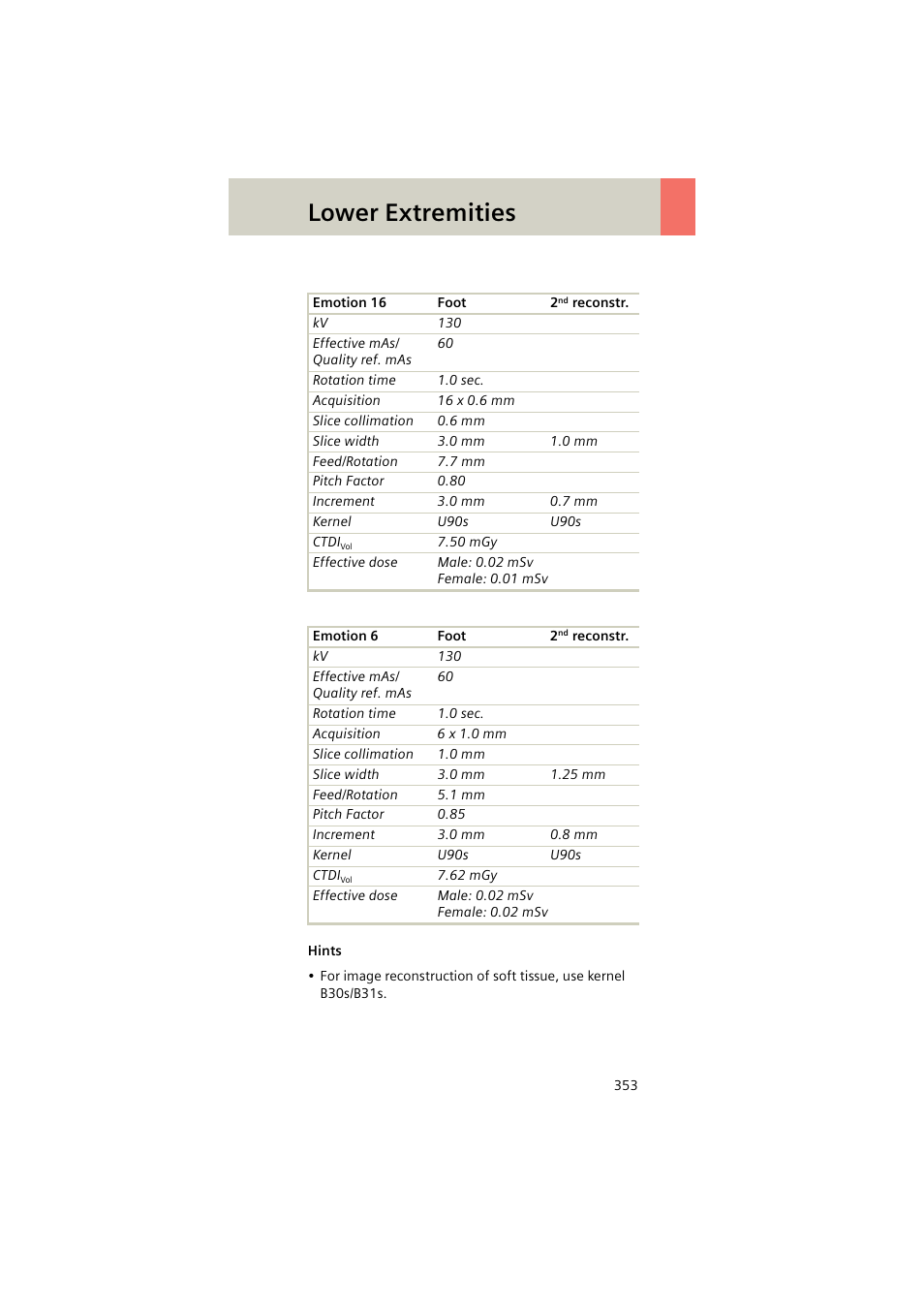 Lower extremities | Siemens EMOTION 16-Jun User Manual | Page 353 / 590