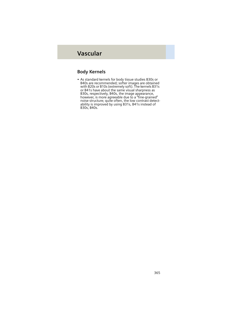 Body kernels, Vascular | Siemens EMOTION 16-Jun User Manual | Page 365 / 590