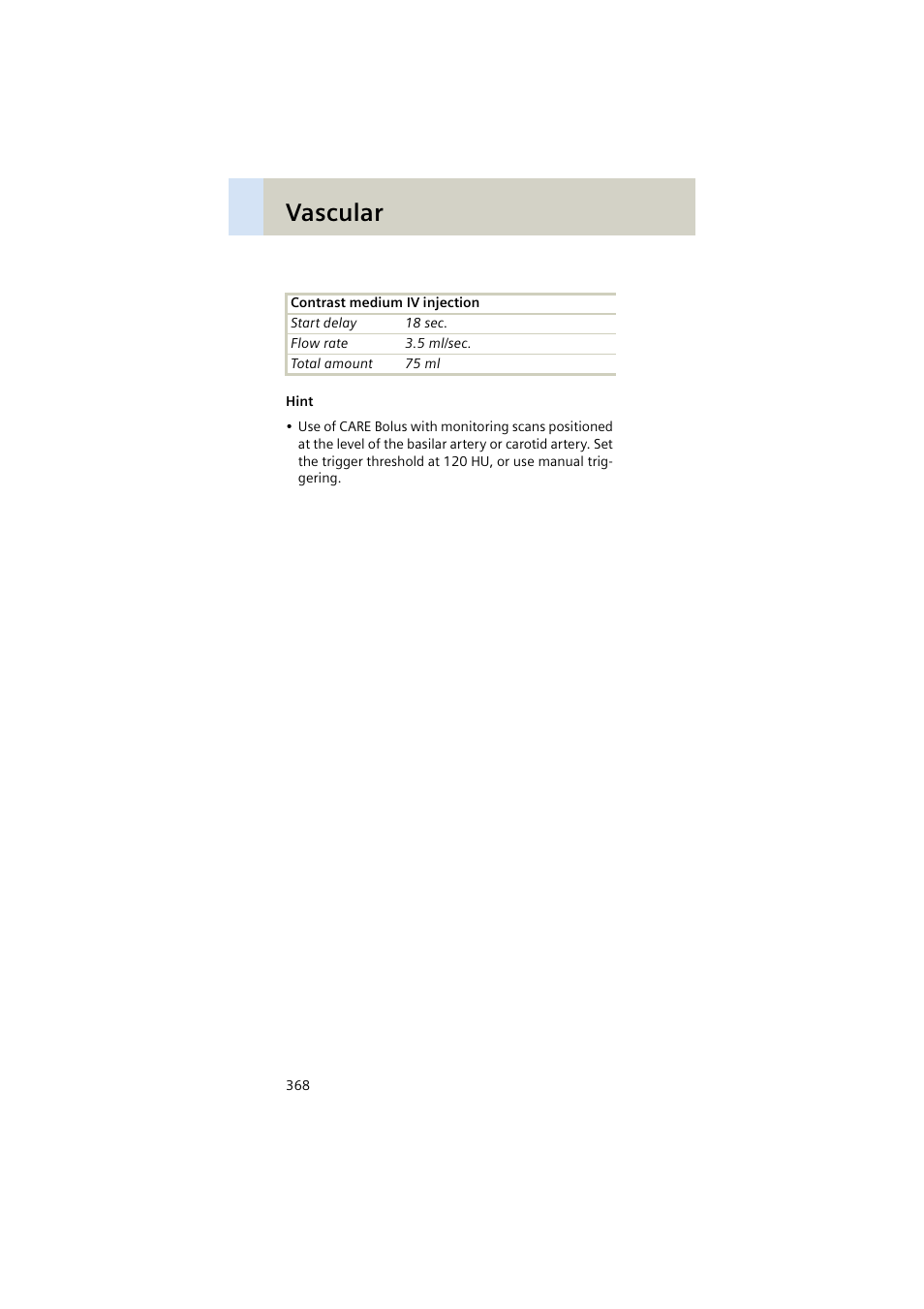 Vascular | Siemens EMOTION 16-Jun User Manual | Page 368 / 590