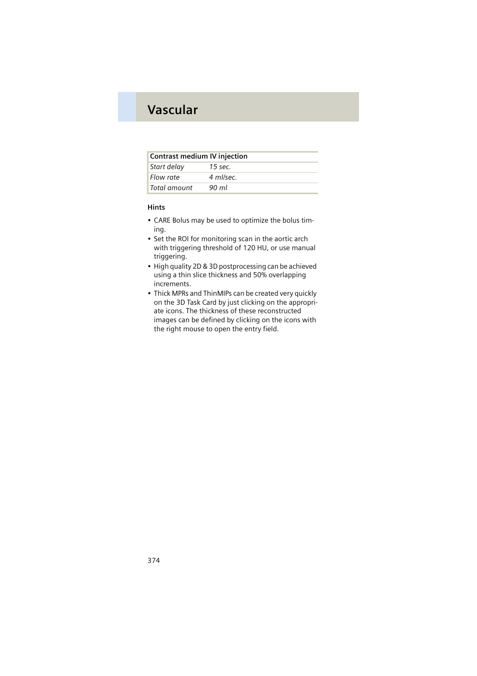 Vascular | Siemens EMOTION 16-Jun User Manual | Page 374 / 590