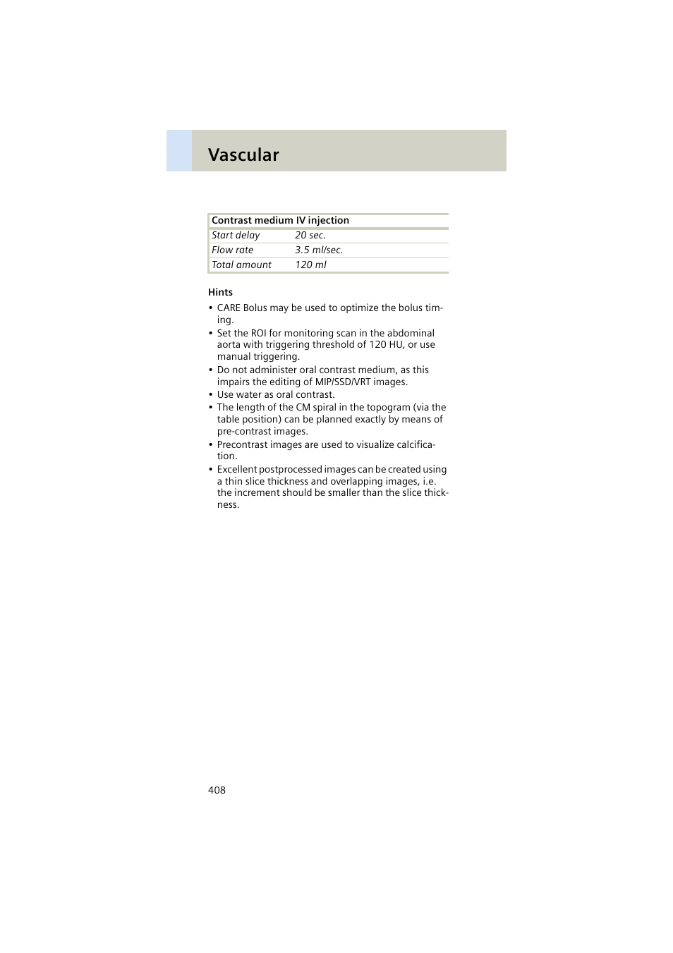 Vascular | Siemens EMOTION 16-Jun User Manual | Page 408 / 590