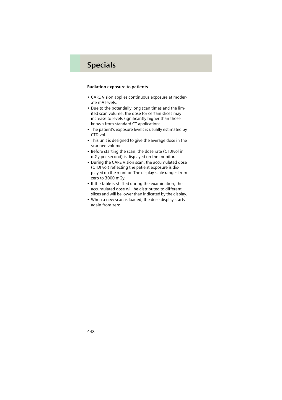 Specials | Siemens EMOTION 16-Jun User Manual | Page 448 / 590