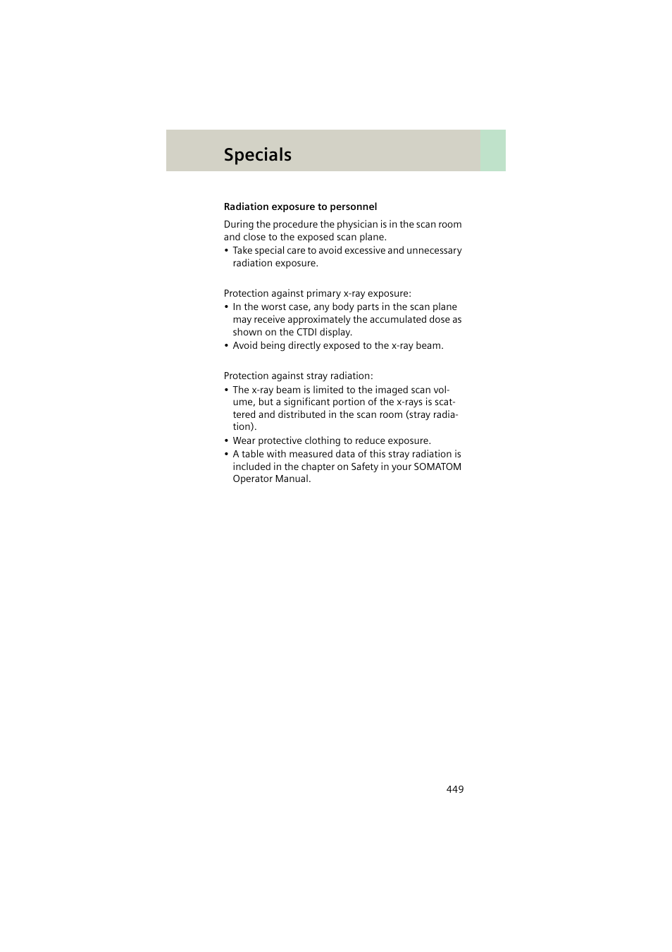 Specials | Siemens EMOTION 16-Jun User Manual | Page 449 / 590