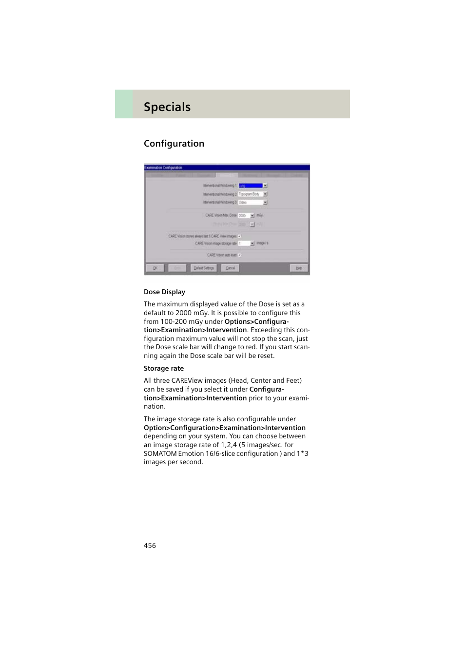 Configuration, Configuration 456, Specials | Siemens EMOTION 16-Jun User Manual | Page 456 / 590