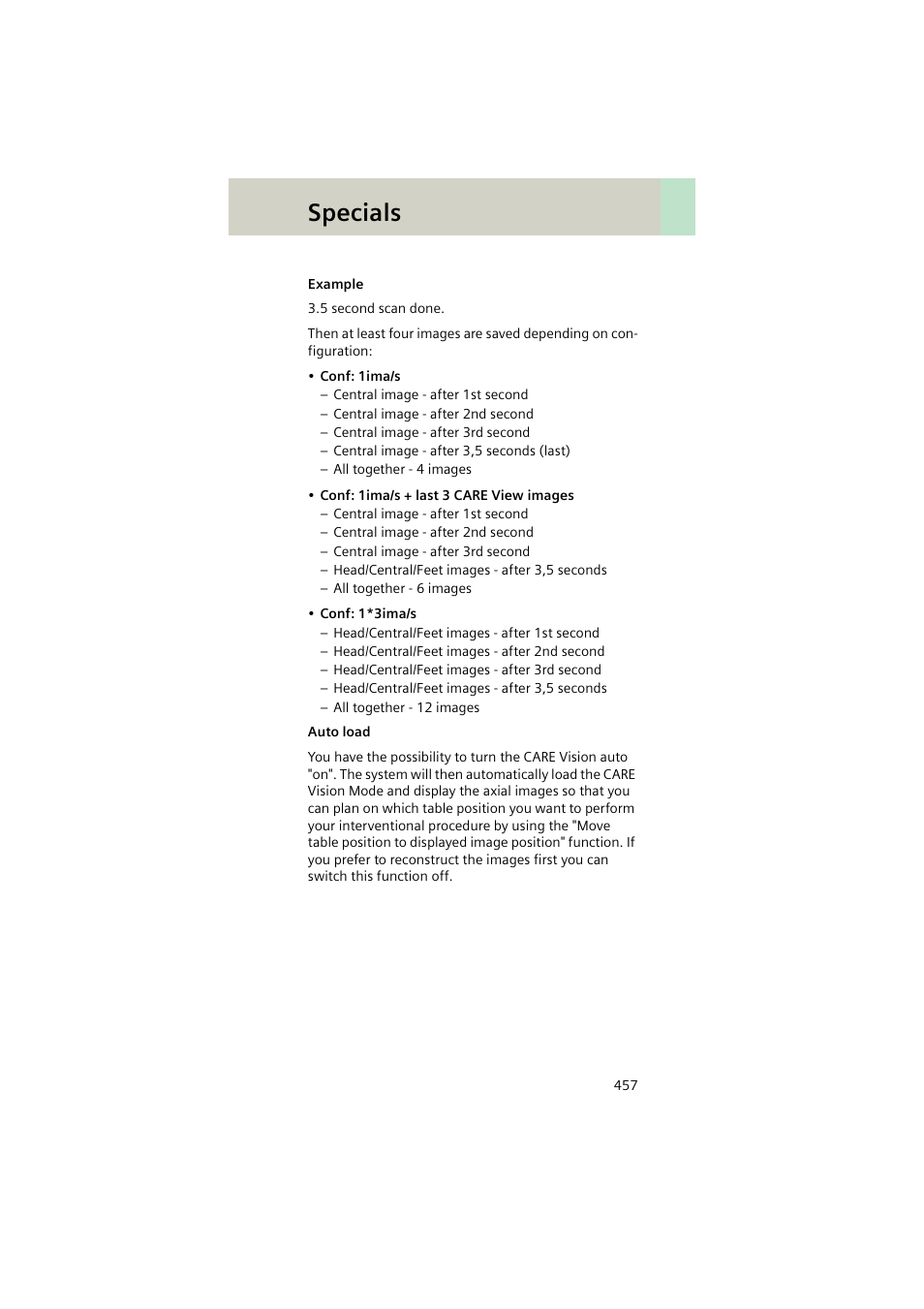 Specials | Siemens EMOTION 16-Jun User Manual | Page 457 / 590