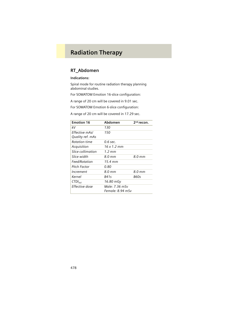 Rt_abdomen, Rt_abdomen 478, Radiation therapy | Siemens EMOTION 16-Jun User Manual | Page 478 / 590