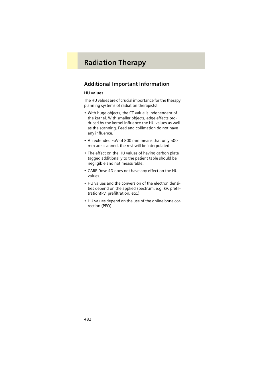 Additional important information, Radiation therapy | Siemens EMOTION 16-Jun User Manual | Page 482 / 590