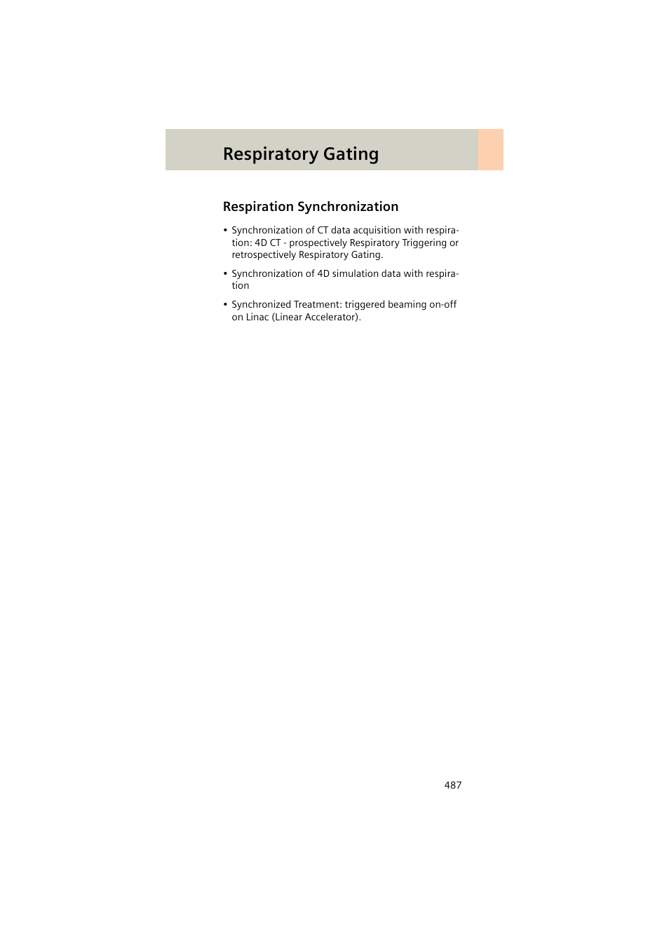 Respiration synchronization, Respiratory gating | Siemens EMOTION 16-Jun User Manual | Page 487 / 590