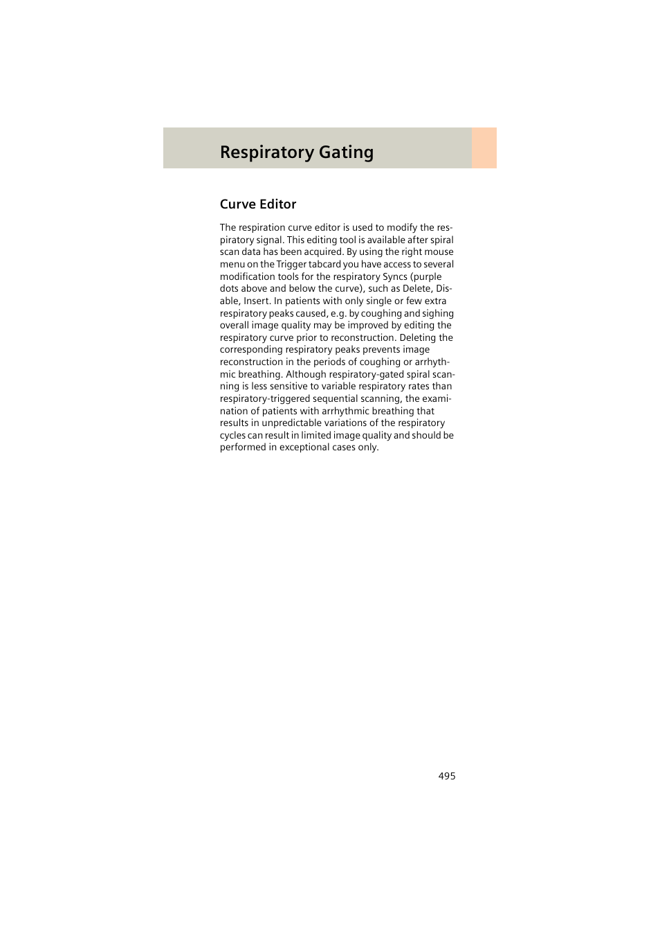 Curve editor, Respiratory gating | Siemens EMOTION 16-Jun User Manual | Page 495 / 590