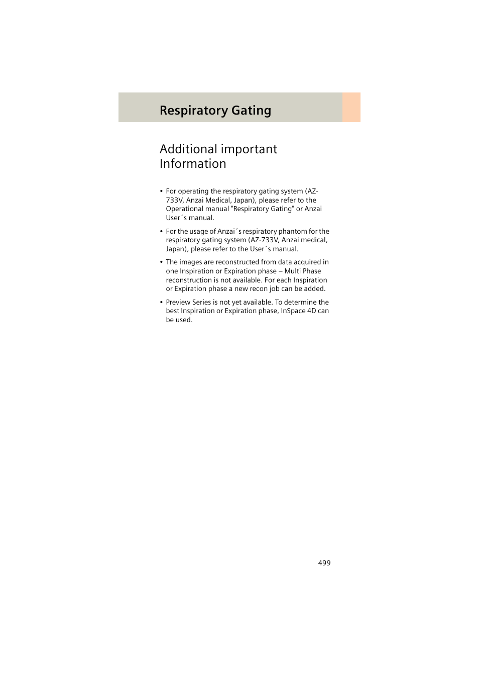 Additional important information, Respiratory gating | Siemens EMOTION 16-Jun User Manual | Page 499 / 590