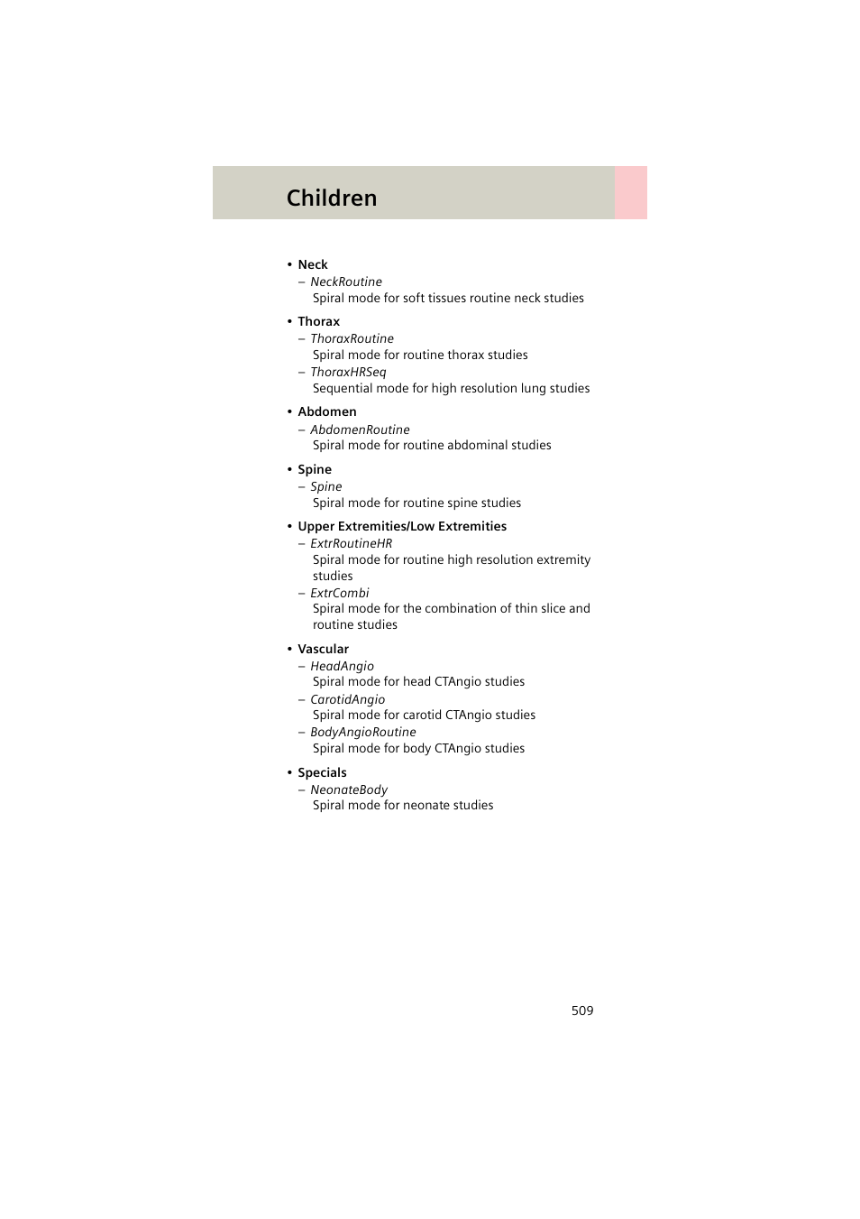 Children | Siemens EMOTION 16-Jun User Manual | Page 509 / 590