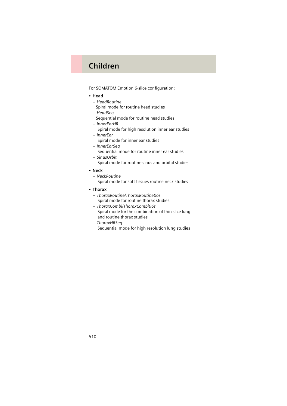 Children | Siemens EMOTION 16-Jun User Manual | Page 510 / 590