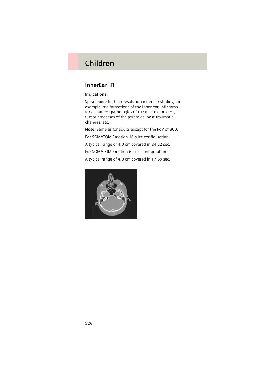 Innerearhr, Innerearhr 526, Children | Siemens EMOTION 16-Jun User Manual | Page 526 / 590