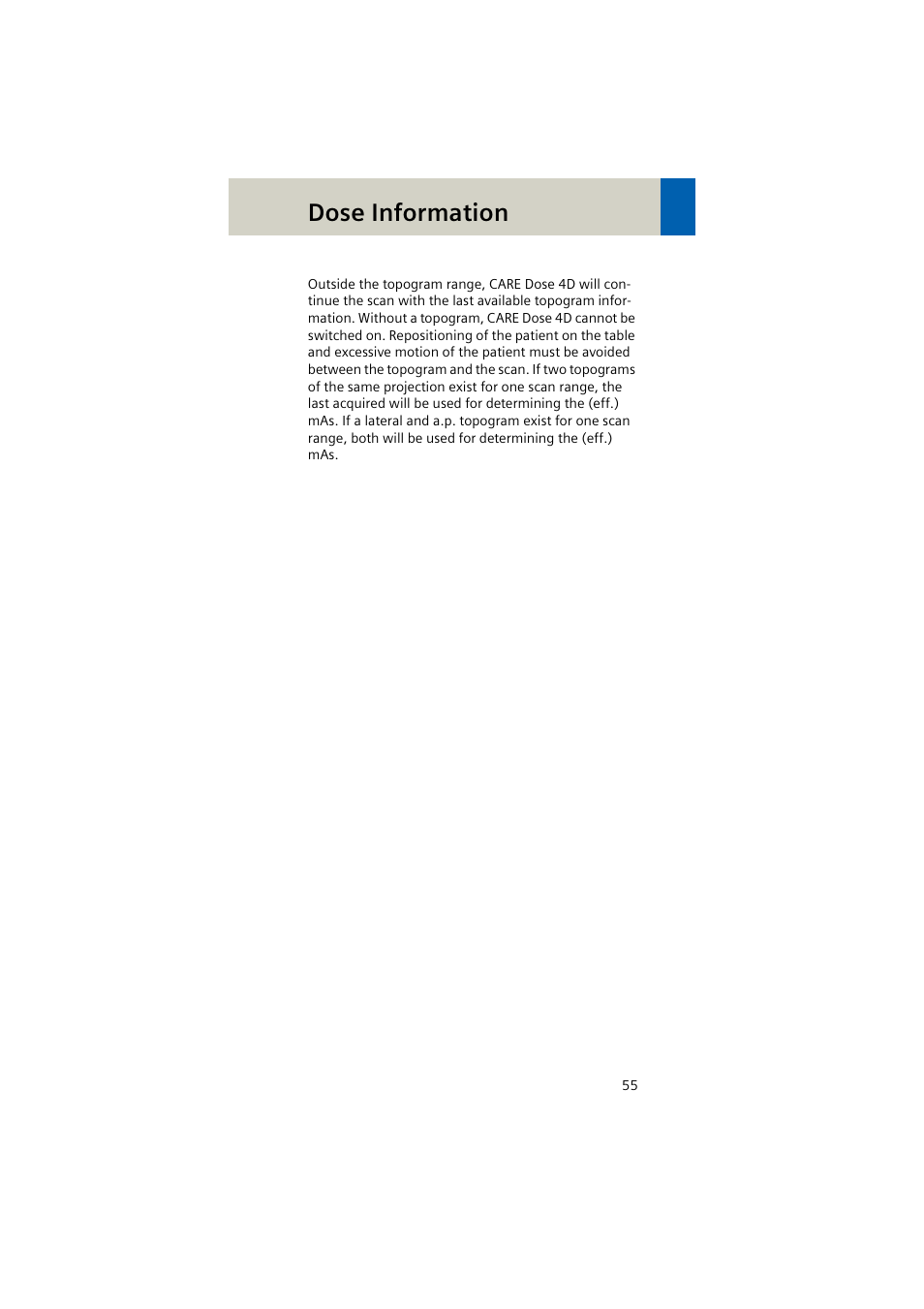 Dose information | Siemens EMOTION 16-Jun User Manual | Page 55 / 590