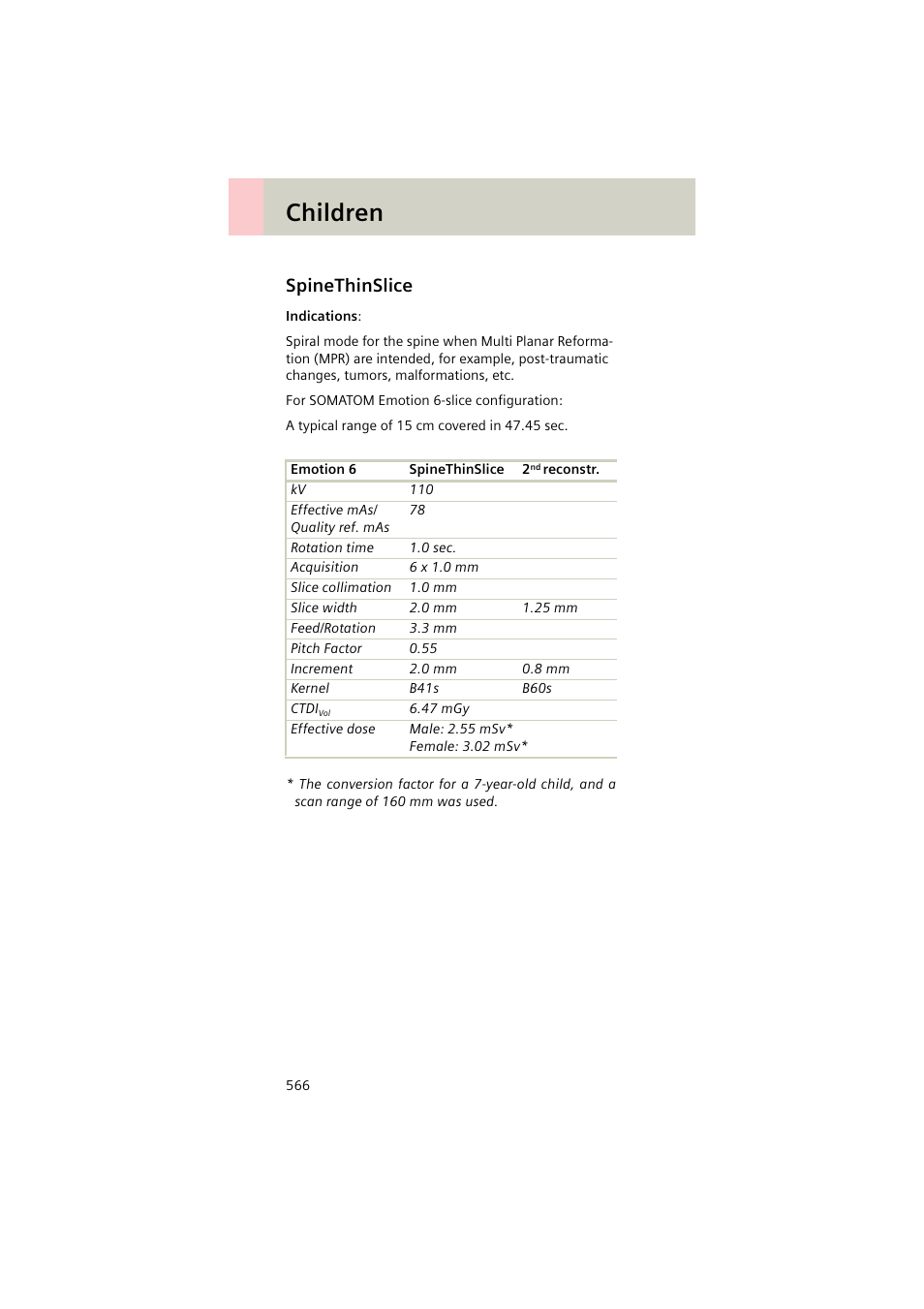 Spinethinslice, Spinethinslice 566, Children | Siemens EMOTION 16-Jun User Manual | Page 566 / 590