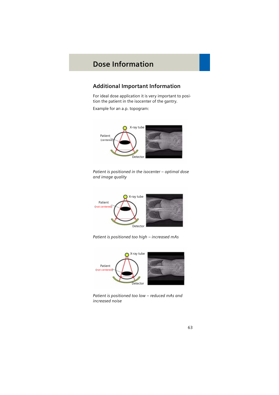 Additional important information, Dose information | Siemens EMOTION 16-Jun User Manual | Page 63 / 590