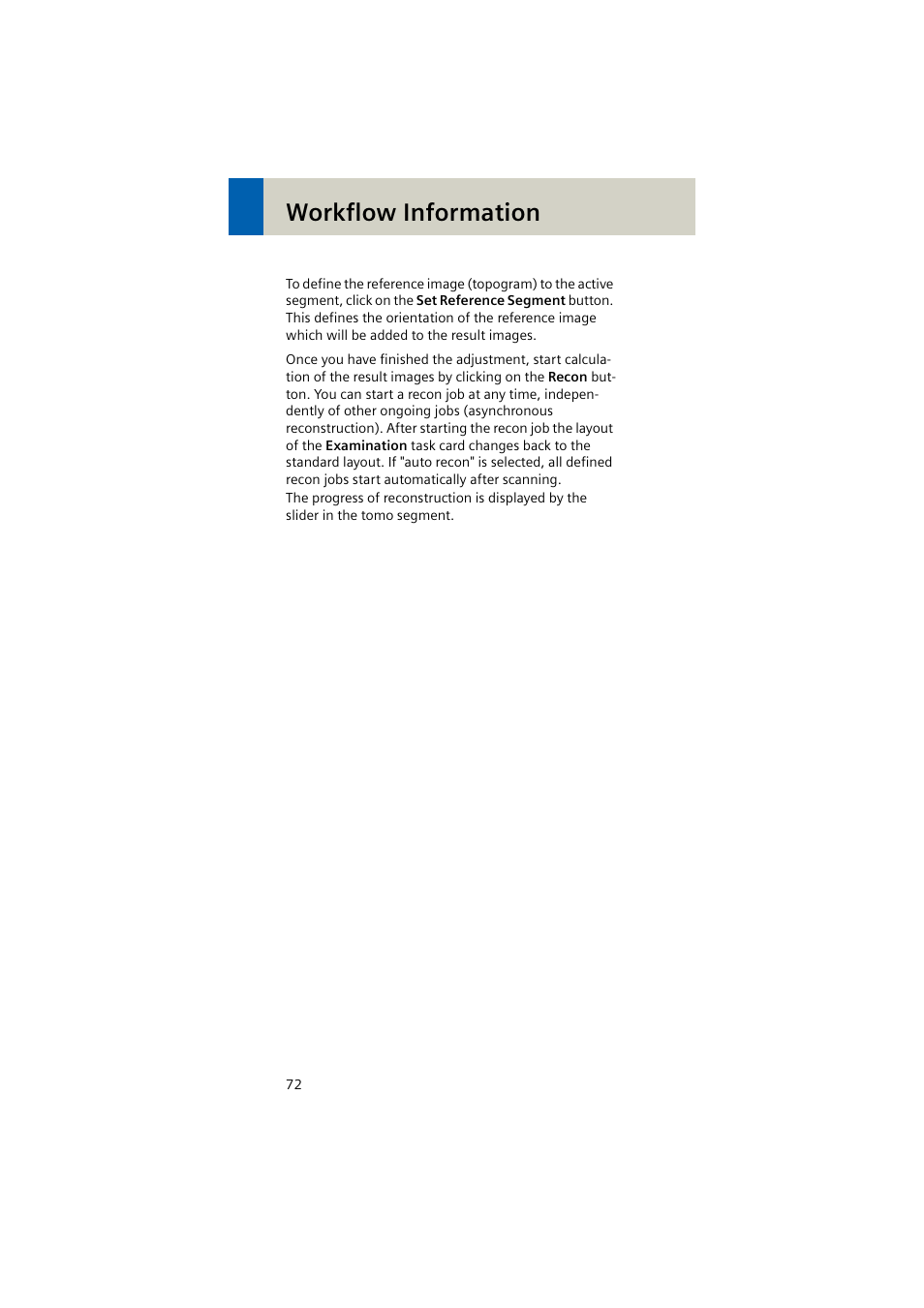 Workflow information | Siemens EMOTION 16-Jun User Manual | Page 72 / 590