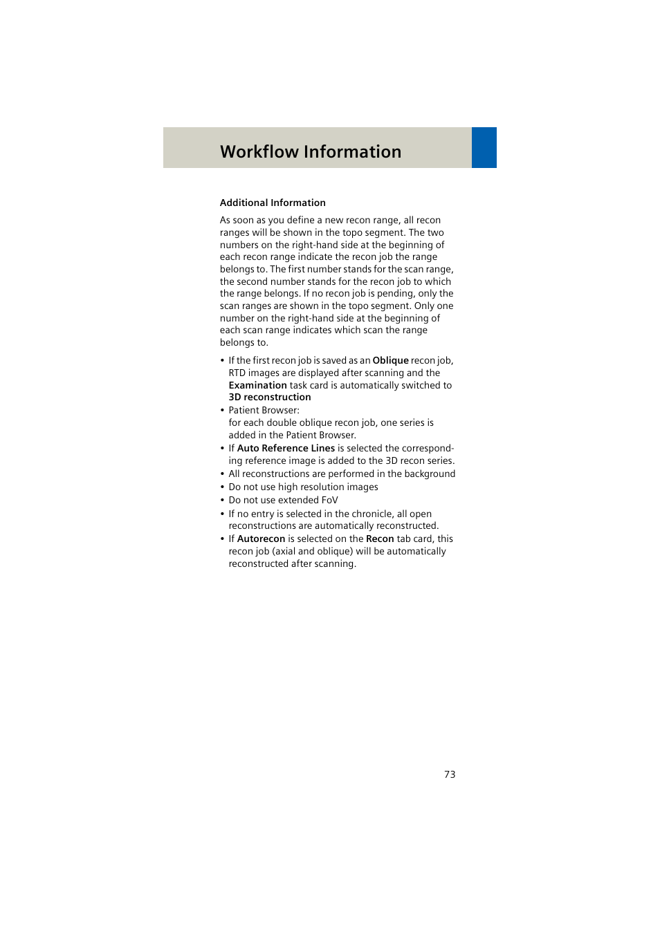 Workflow information | Siemens EMOTION 16-Jun User Manual | Page 73 / 590