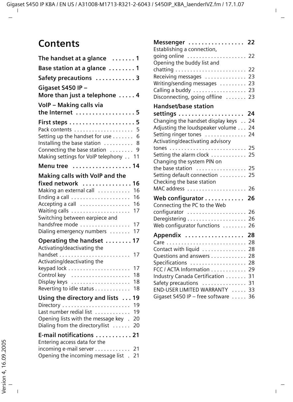 Siemens Gigaset S450IP User Manual | Page 3 / 44
