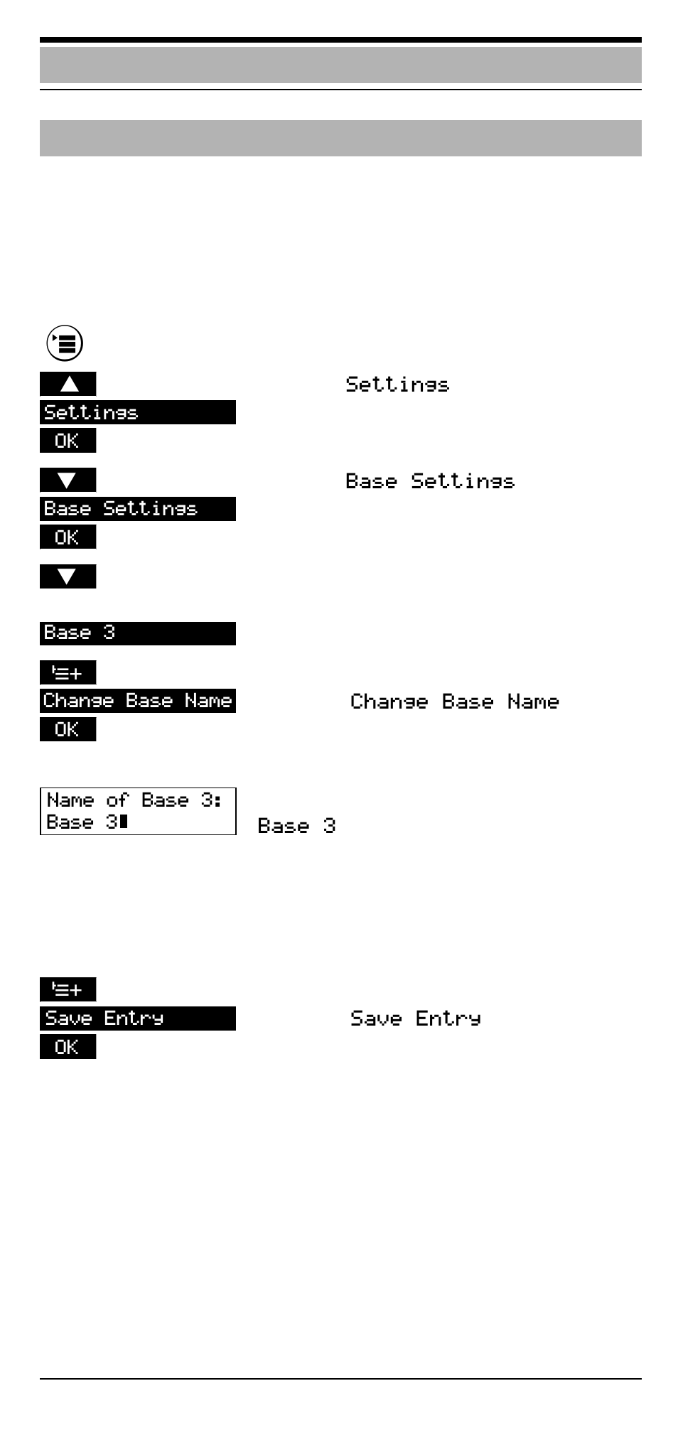 Base settings, Settings | Siemens Hicom cordless EM User Manual | Page 49 / 68