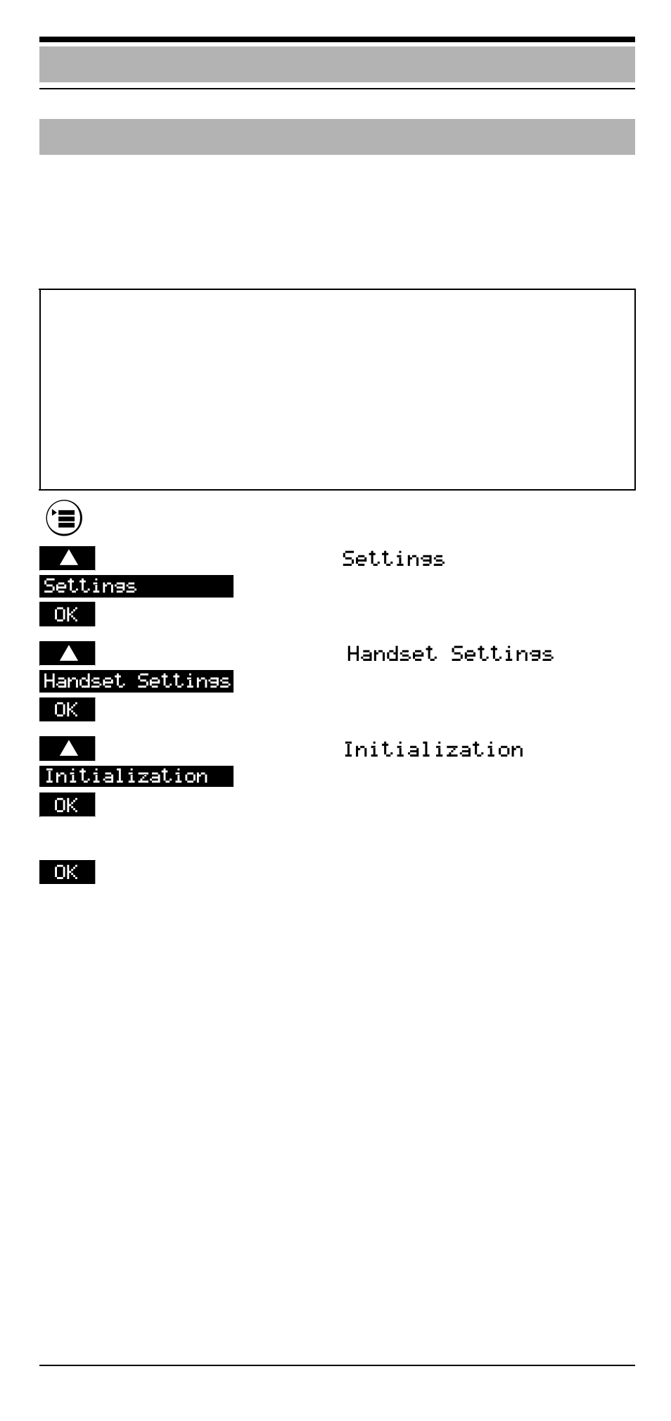 Resetting the mobile unit to the default state, Settings | Siemens Hicom cordless EM User Manual | Page 58 / 68