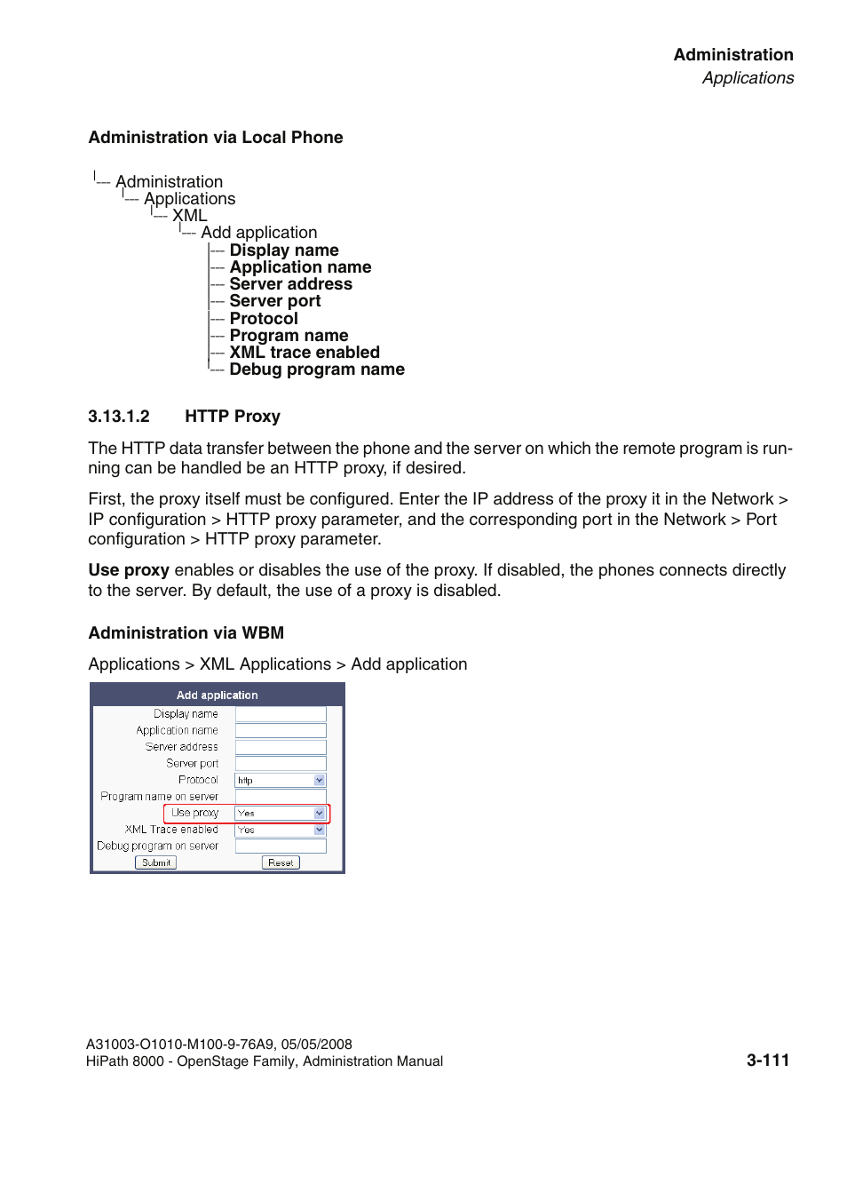 2 http proxy, 2 http proxy -111 | Siemens HIPATH 20 User Manual | Page 153 / 258