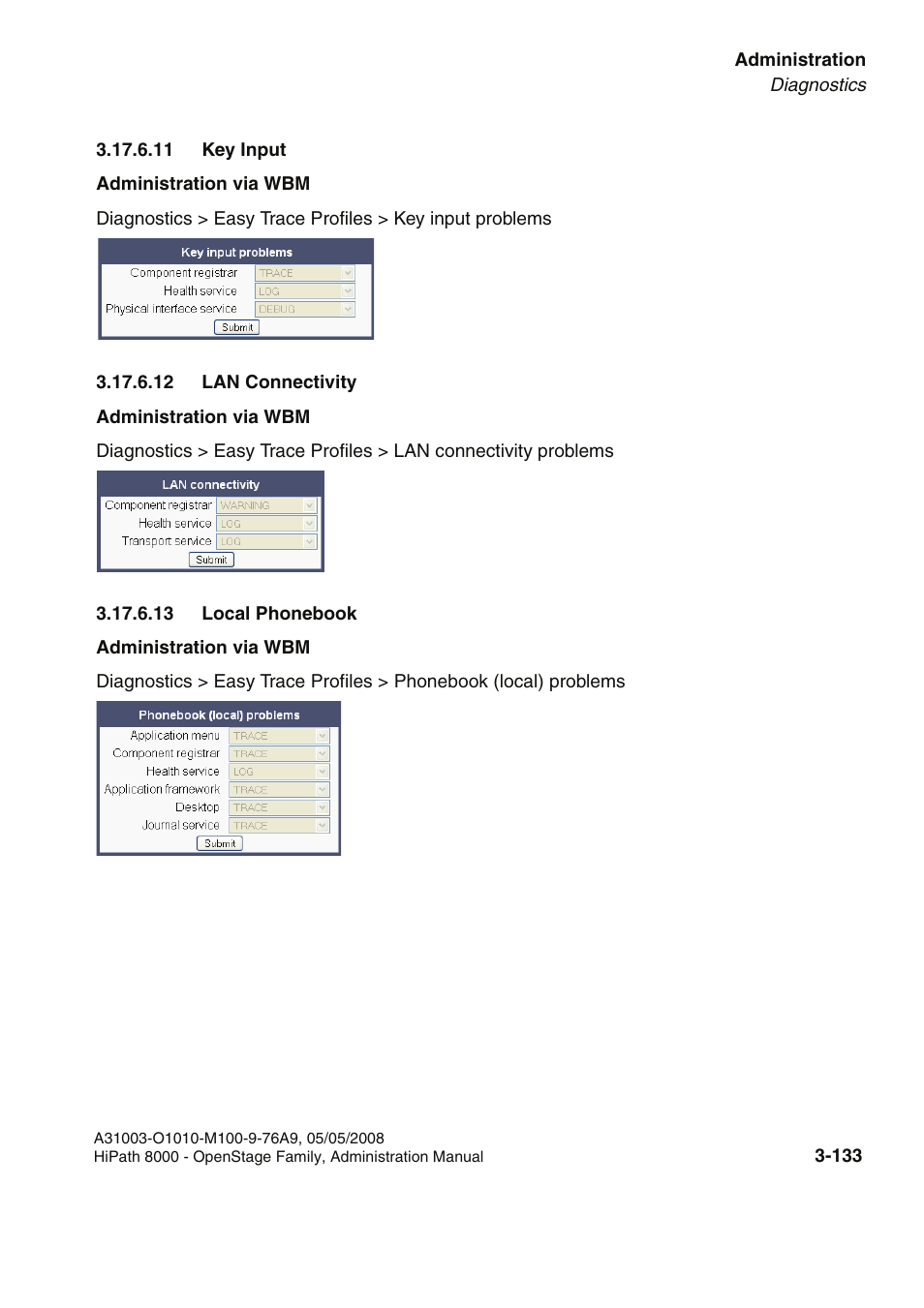 11 key input, 12 lan connectivity, 13 local phonebook | Siemens HIPATH 20 User Manual | Page 175 / 258