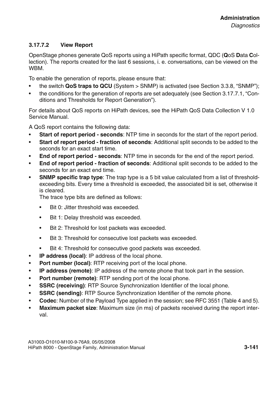 2 view report, 2 view report -141 | Siemens HIPATH 20 User Manual | Page 183 / 258