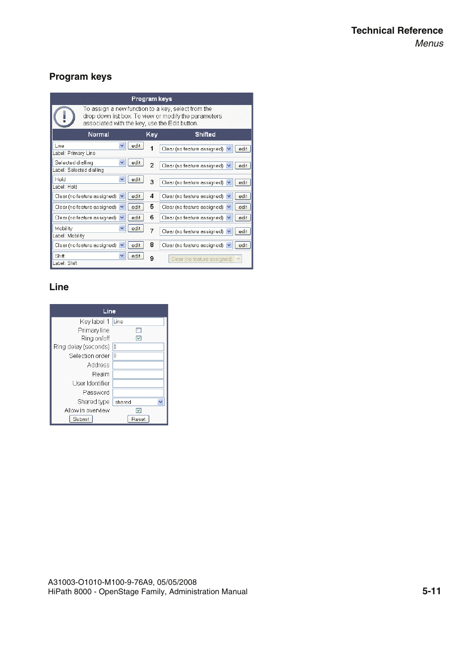 Ys > line | Siemens HIPATH 20 User Manual | Page 217 / 258