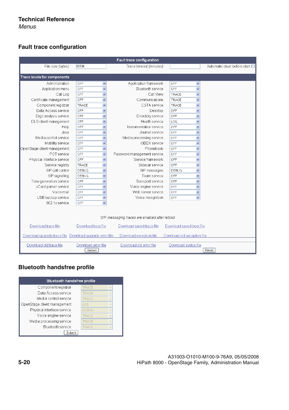 Bluetooth handsfree profile | Siemens HIPATH 20 User Manual | Page 226 / 258