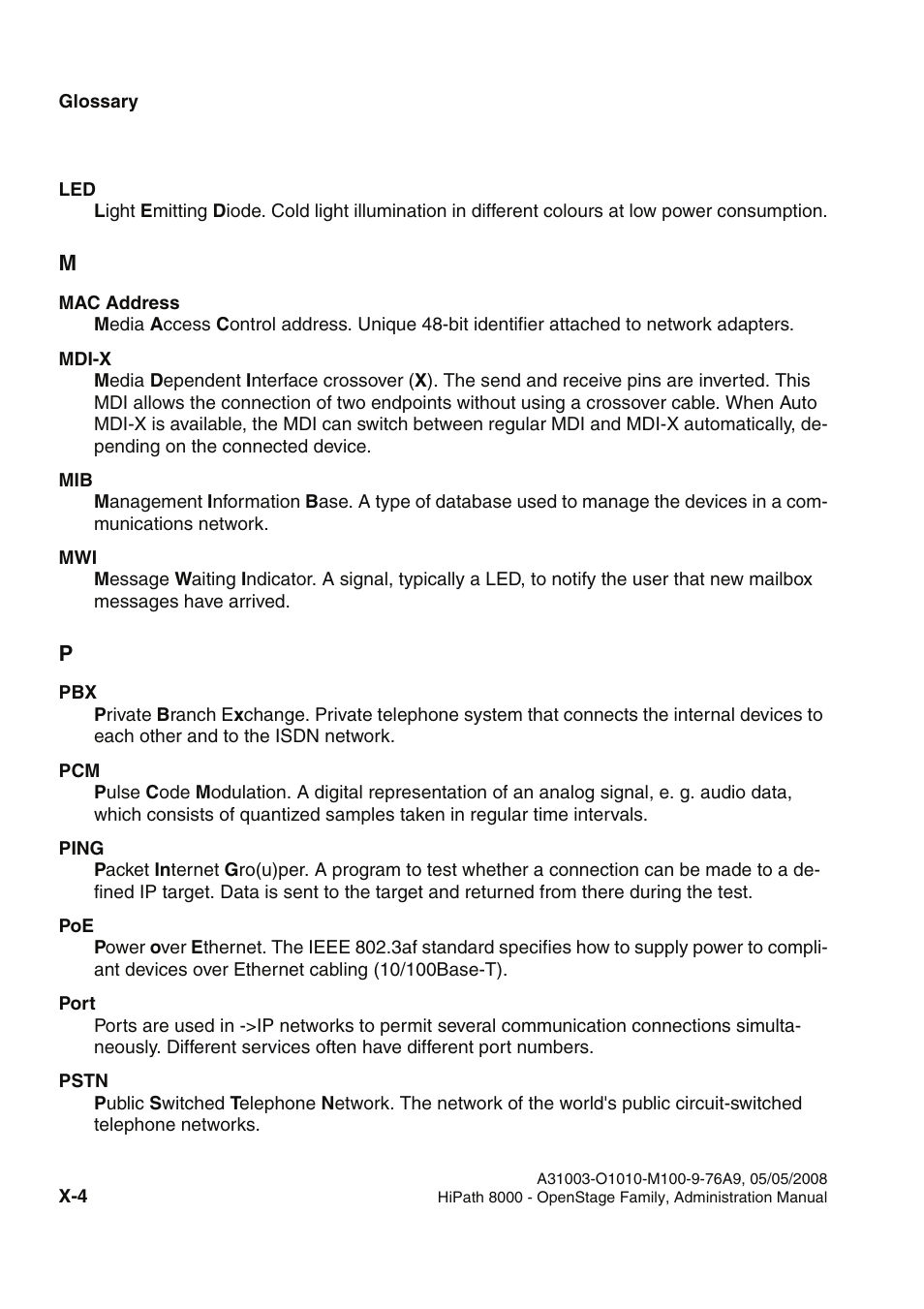 Siemens HIPATH 20 User Manual | Page 248 / 258