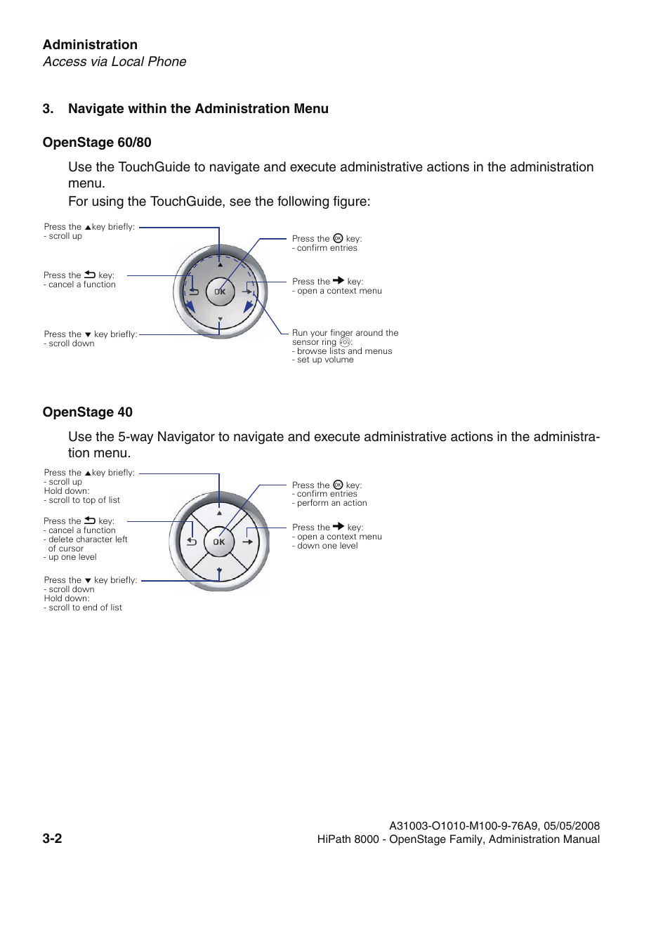 Administration | Siemens HIPATH 20 User Manual | Page 44 / 258