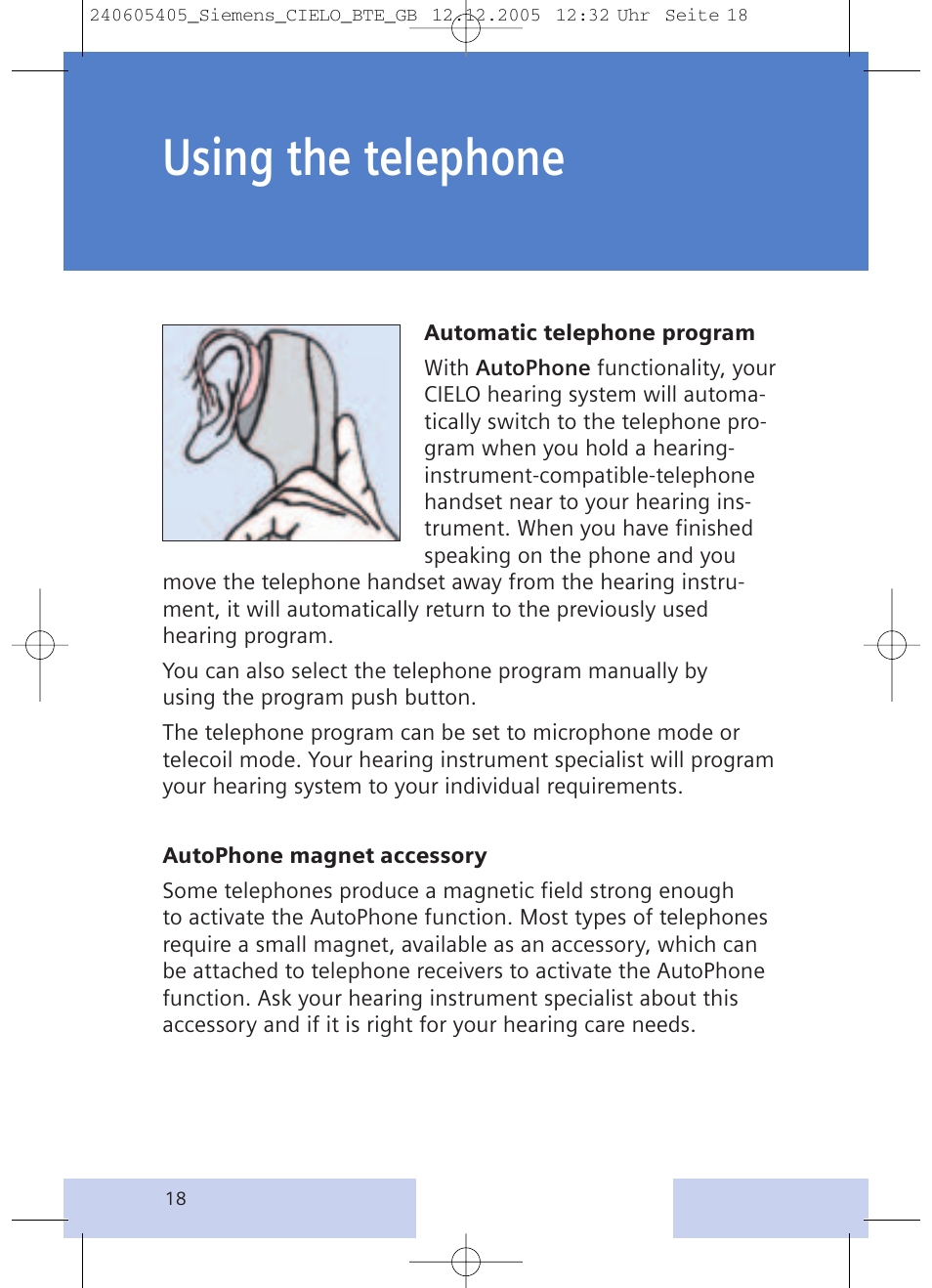 Using the telephone | Siemens CIELO User Manual | Page 18 / 24