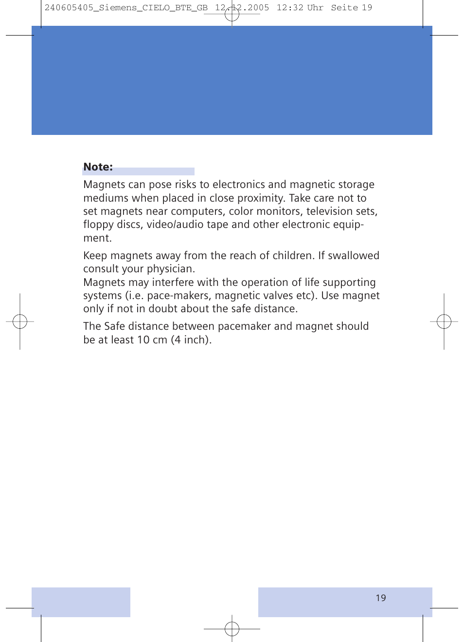 Siemens CIELO User Manual | Page 19 / 24