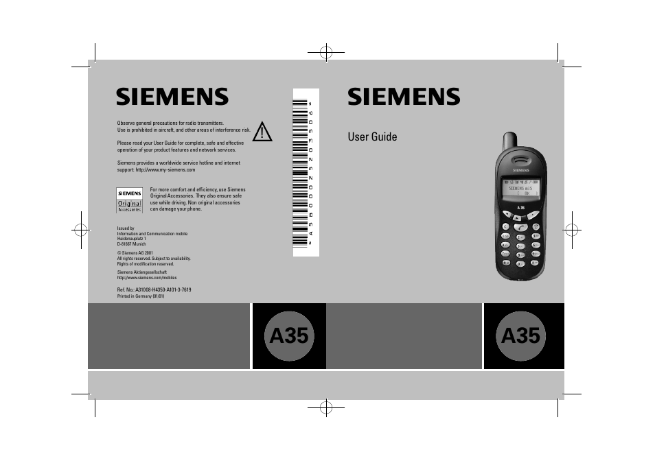 Siemens A35 User Manual | 43 pages