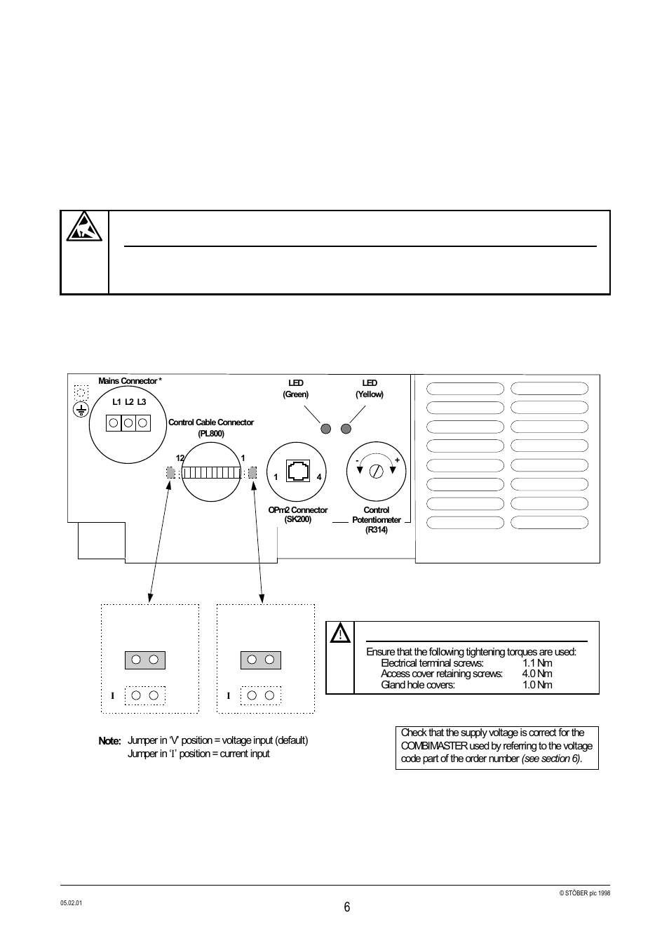 Electrical installation, Caution, 3 electrical installation | English 2. installation, Important | Siemens Stober CombiDrive CM400/3 User Manual | Page 8 / 40