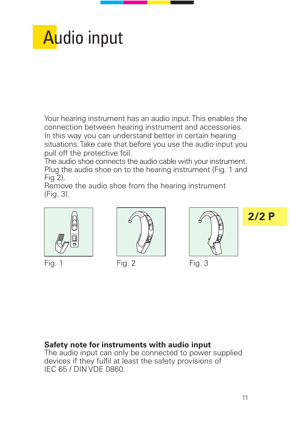 Audio input, 2 / 2 p | Siemens 2 D SP User Manual | Page 11 / 36