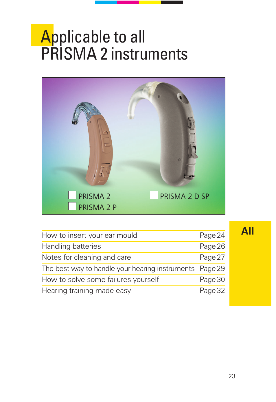 Applicable to all prisma 2 instruments | Siemens 2 D SP User Manual | Page 23 / 36