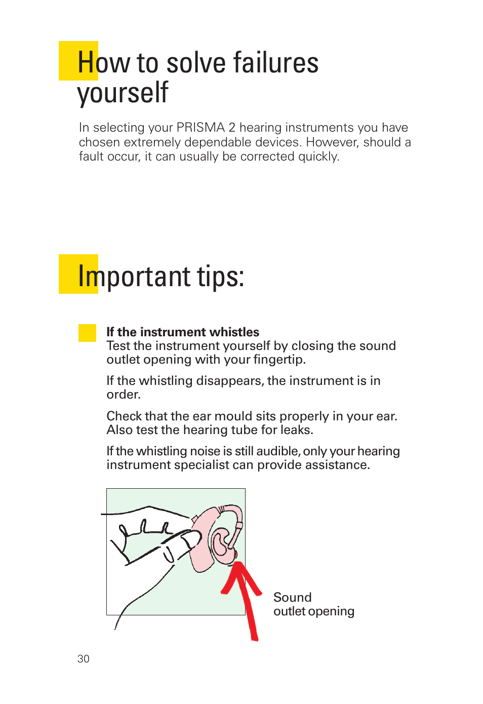 Important tips: how to solve failures yourself | Siemens 2 D SP User Manual | Page 30 / 36